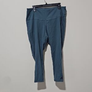 adidas Deep Teal/ Pewter Performance Leggings with Side Pockets